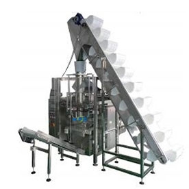 Vertical machine noodle packaging production line
